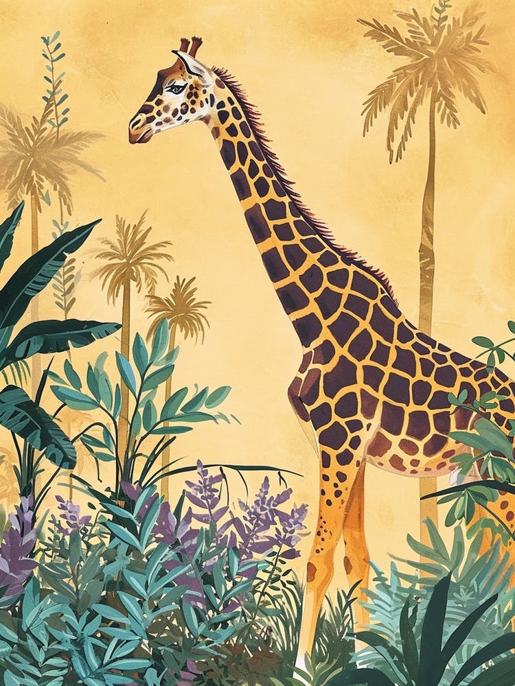 Giraffe Storybook Watercolour Inspired 1