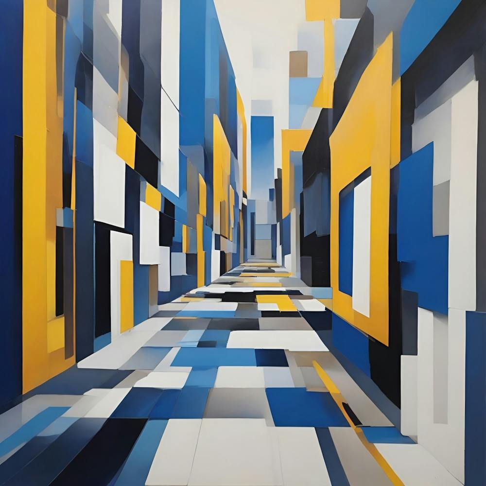 Blue And Yellow Street