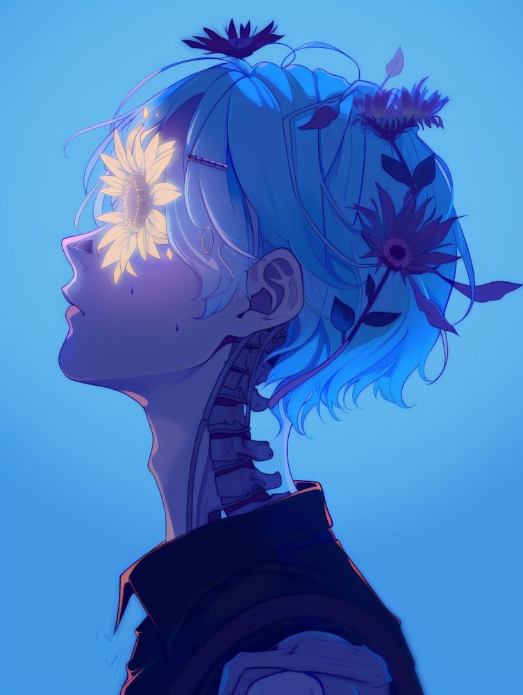 Girl With Flowers On Her Head 6
