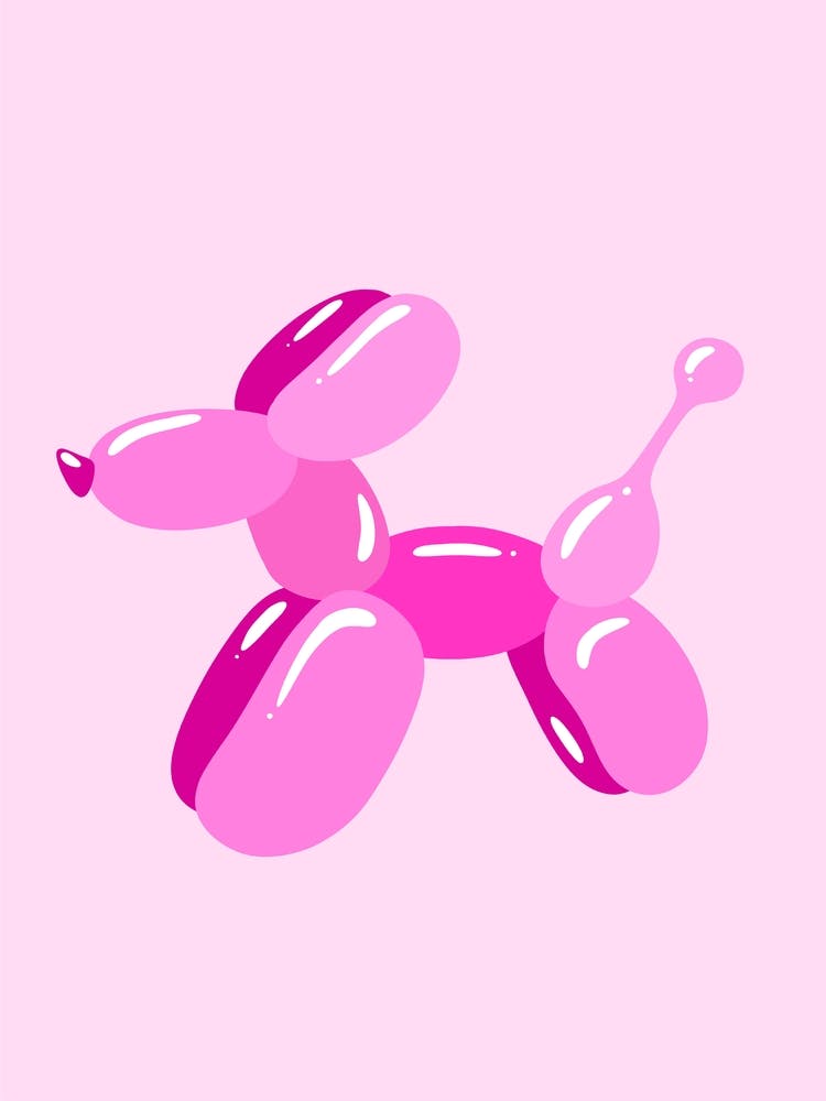 Pink balloon dog