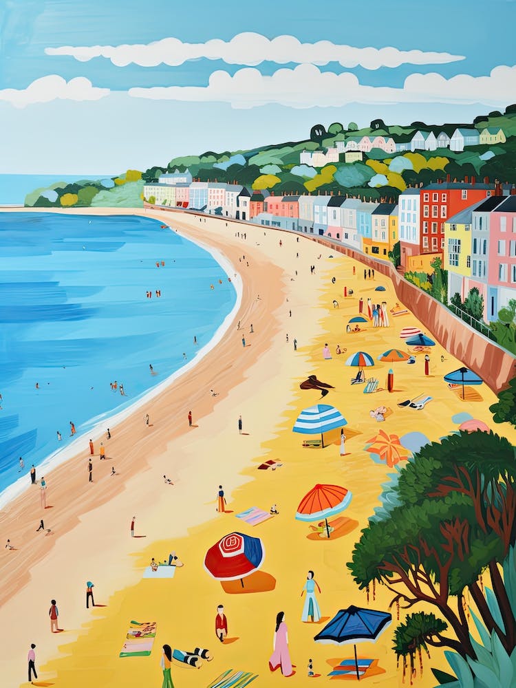 Filey Beach, North Yorkshire, Matisse And Rousseau Style 1