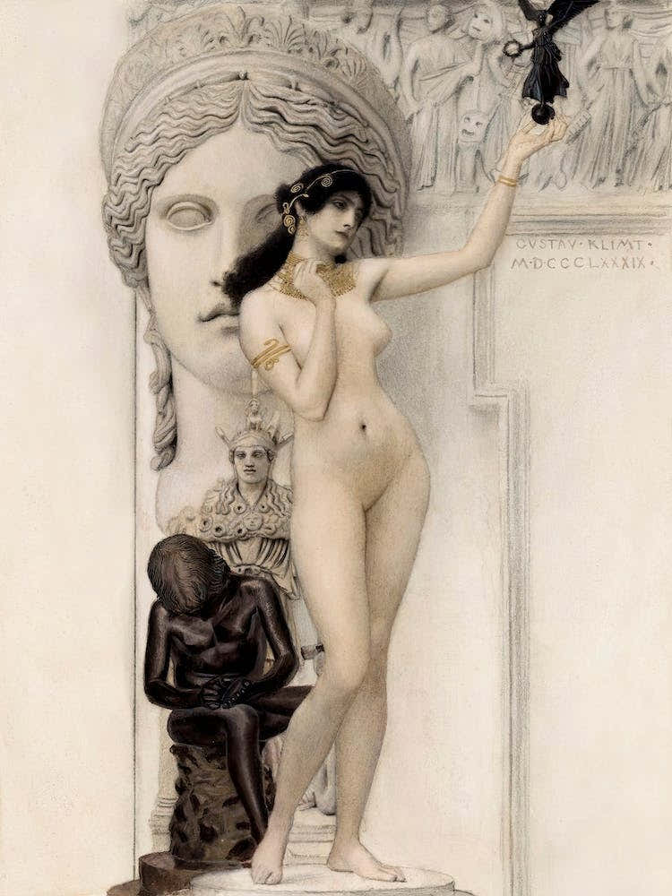 Allegory Of Sculpture (1889), Gustav Klimt