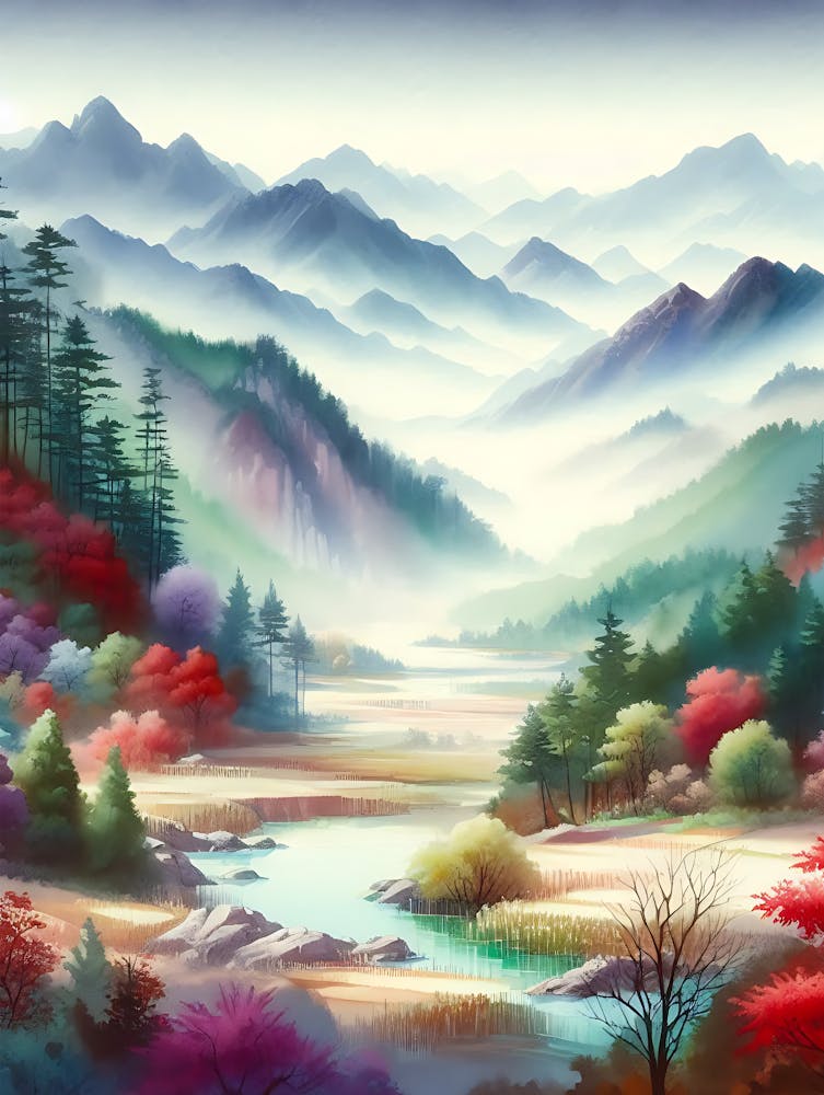 Watercolor Vibrant Country 6