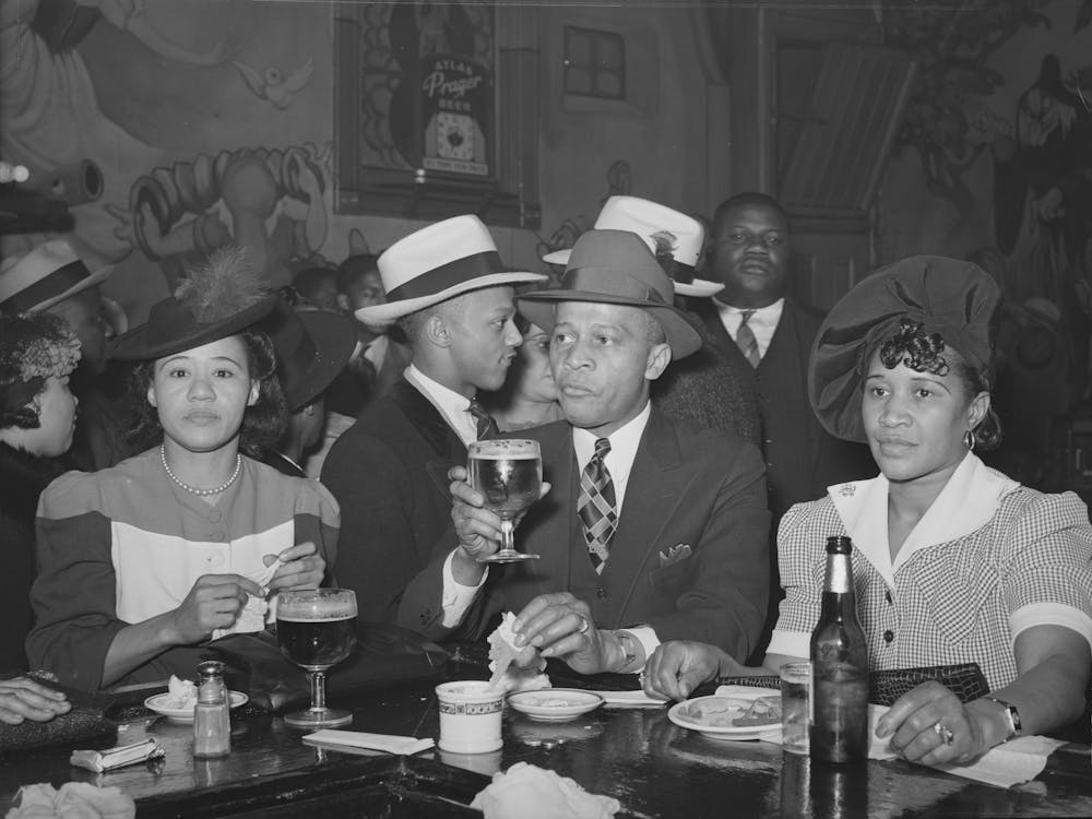 Scene In African American Tavern, Chicago, Illinois By Russell Lee