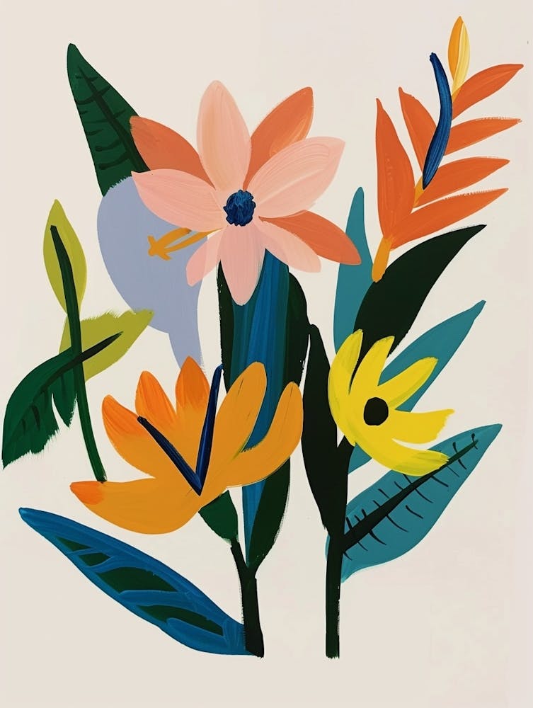 Painted Florals Heliconia 4