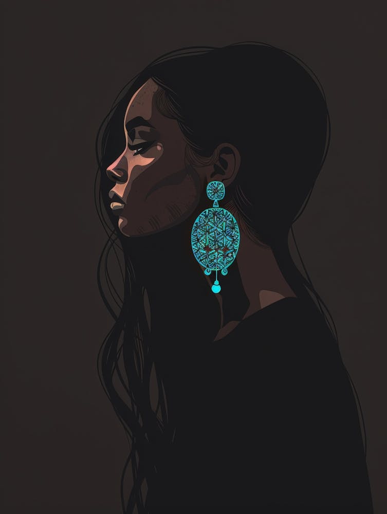 Portrait Of A Woman With Earrings 2