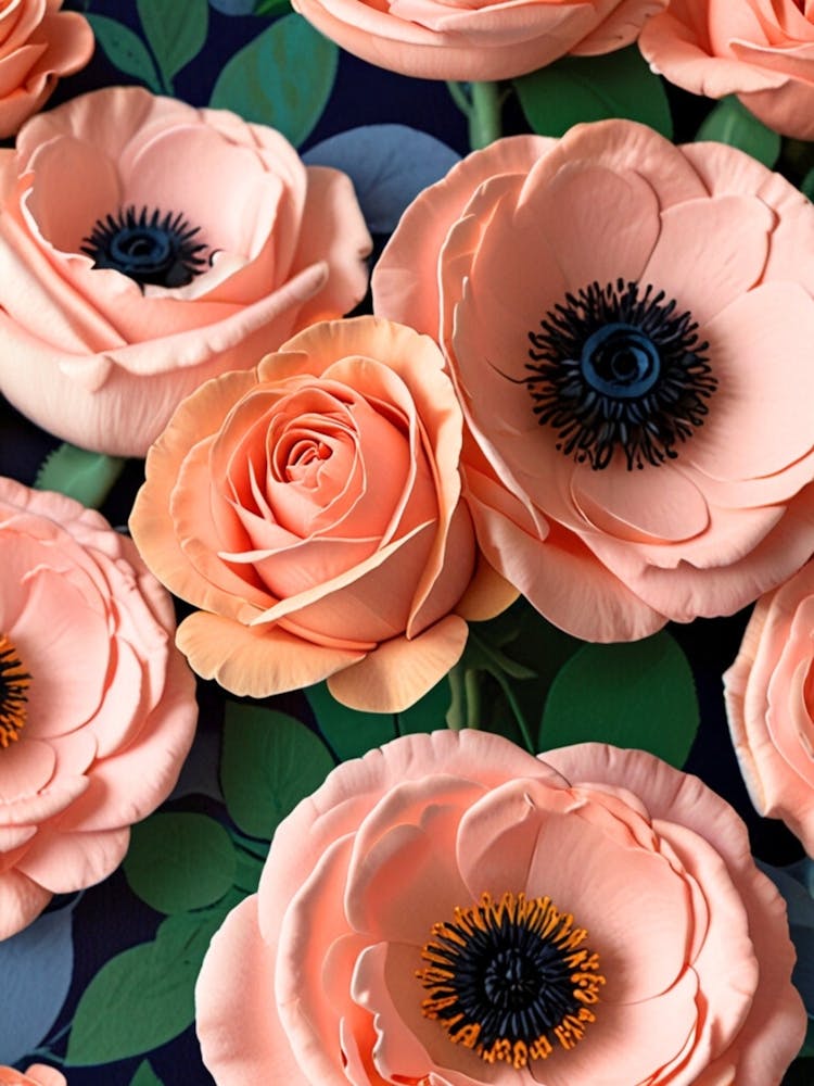 Peach Anemones 1