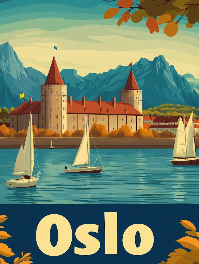 Aihrgdesign A Retro Travel Poster For Oslo 2
