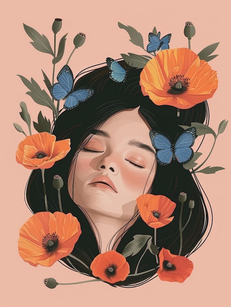 Poppies And Butterflies 3