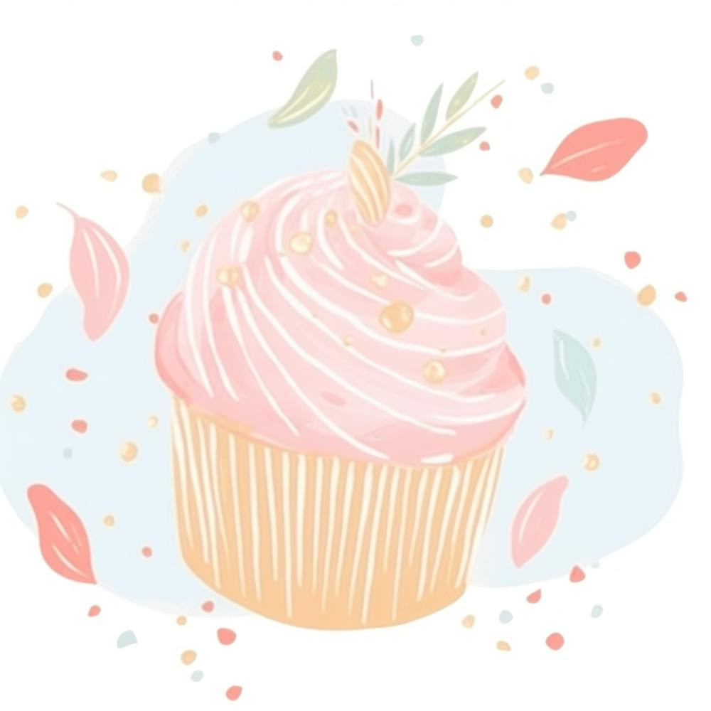 Cupcake With Leaves