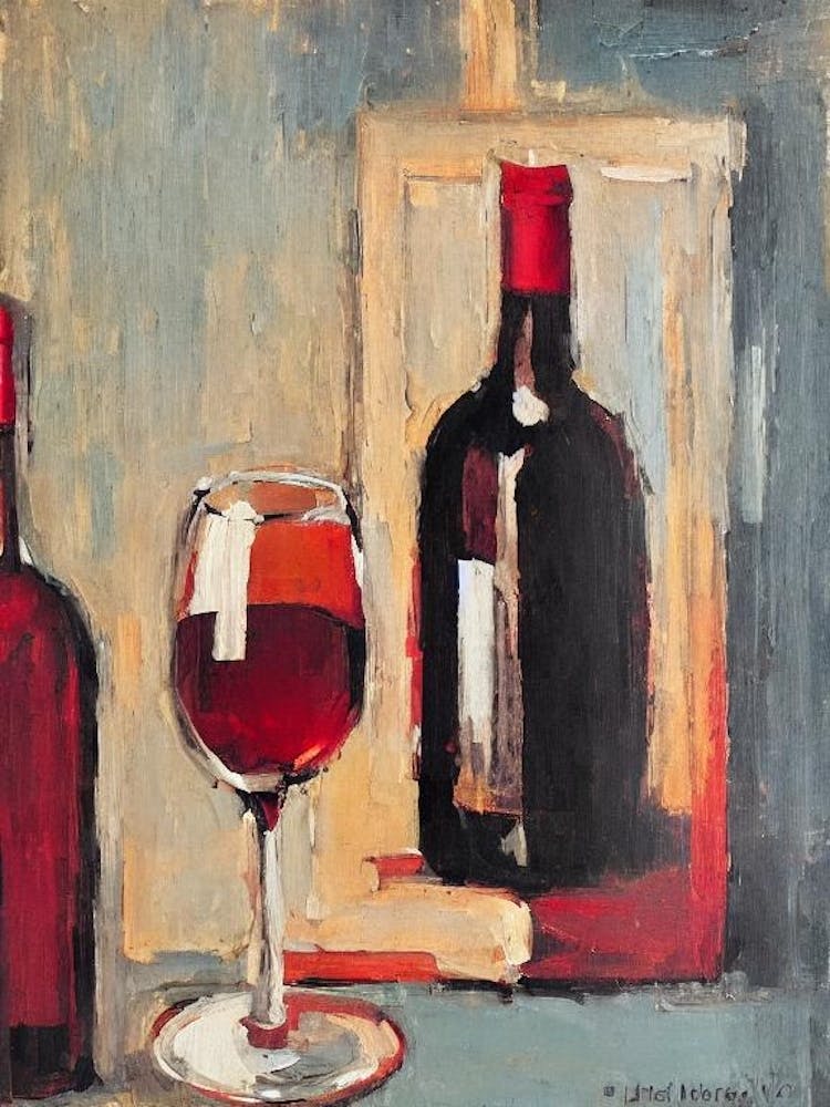 Nero D'Avola Oil Painting Cocktail Poster