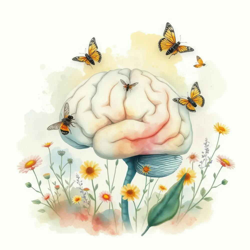 Brain With Butterflies