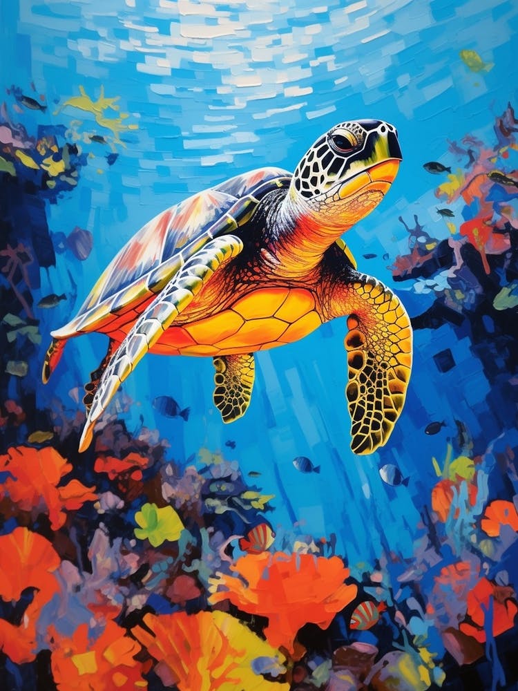 Sea Turtle Swimming 9