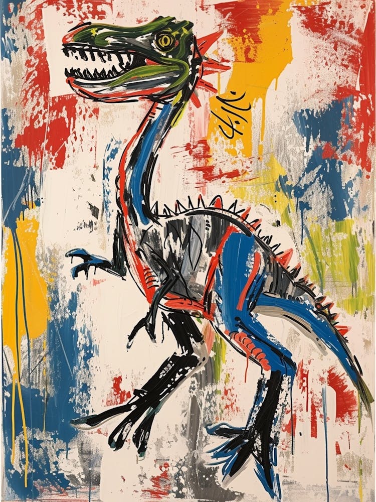 Paint Splash Scribble Dinosaur