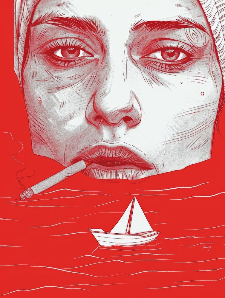 Woman Smoking A Cigarette 3