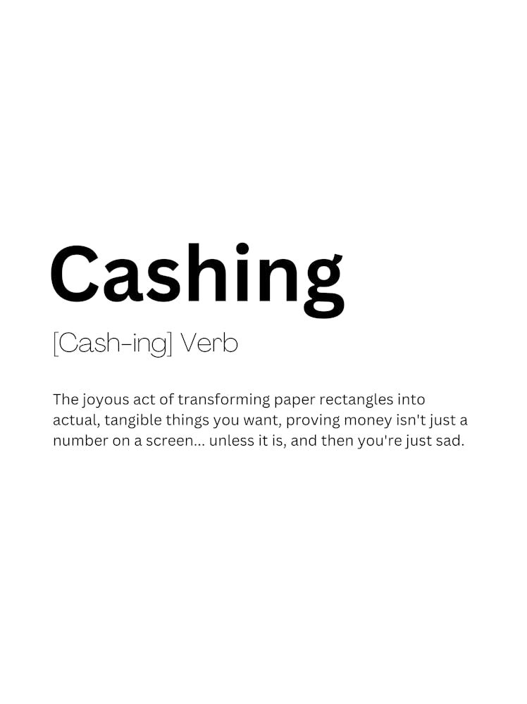 Cashing Definition Meaning