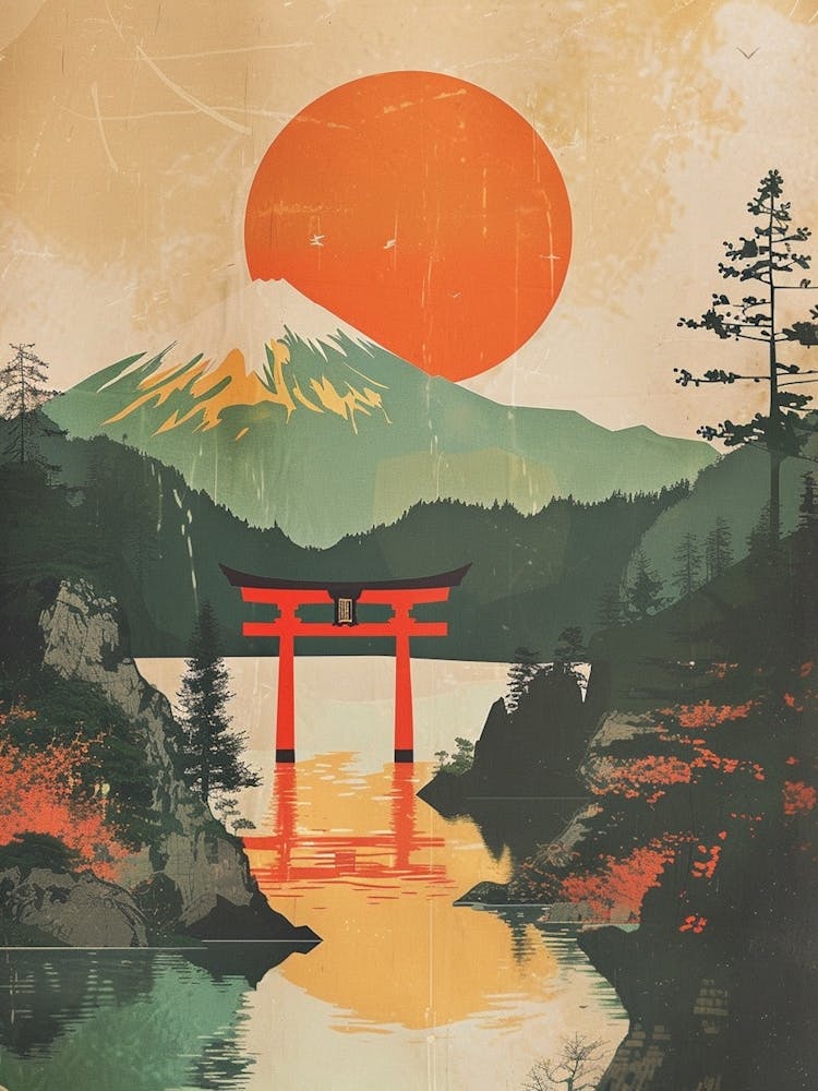 Itsukushima Shrine Mid Century Modern