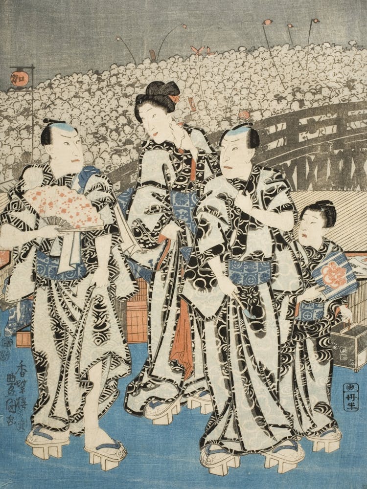 Summer Celebration In Edo By Utagawa Kunisada