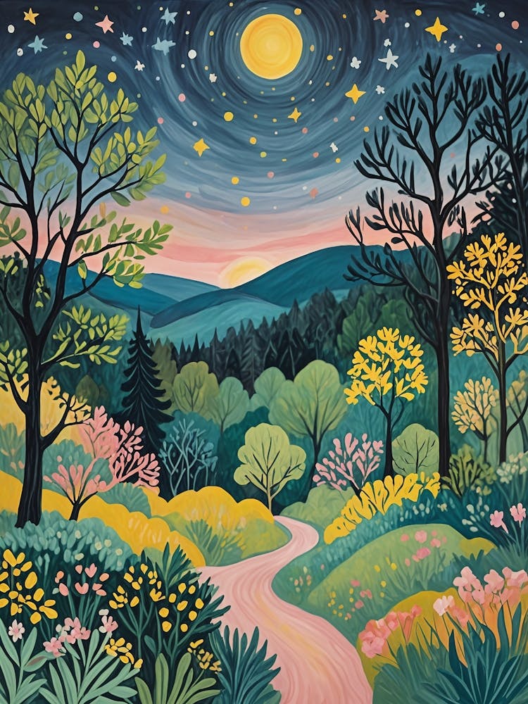 Night In The Colourful Woods no2