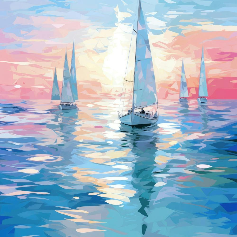 Sailboats At Sunset 4