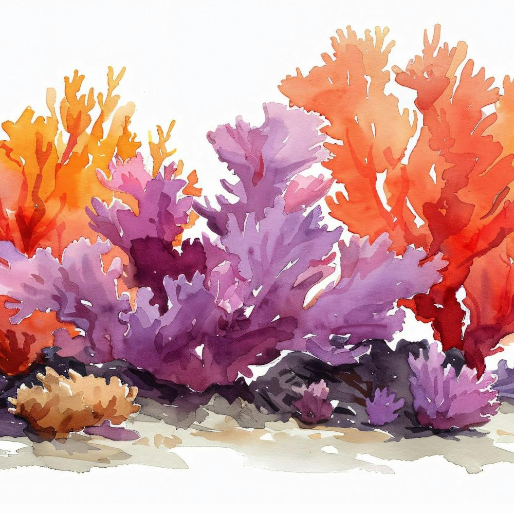 Editorial Art White Background Acropora 2