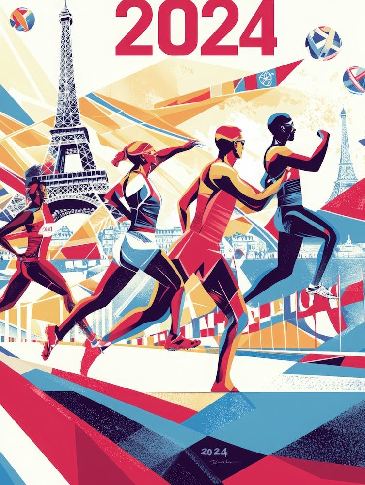 Aihrgdesign A Vibrant Poster Celebrating The 2024 Paris Summe 84d4cb0c 022d 4d25 89a2 3e8db6498857 1