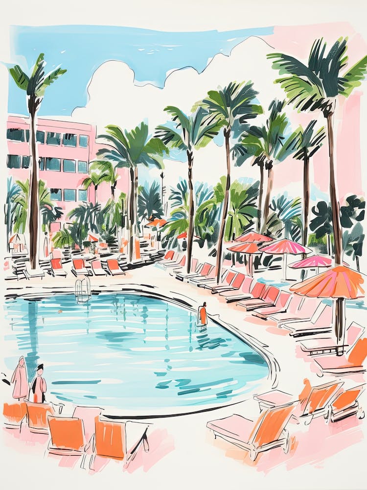 The Fontainebleau Miami Beach   Miami Beach, Florida   Resort Storybook Illustration 1