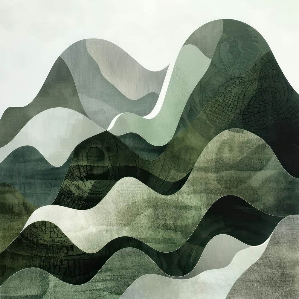 Japanese Watercolour Of Mount Amakarazi 2