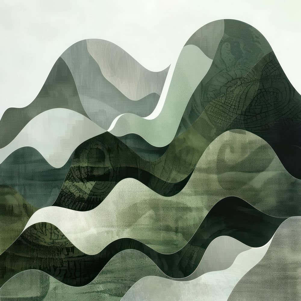 Japanese Watercolour Of Mount Amakarazi 2