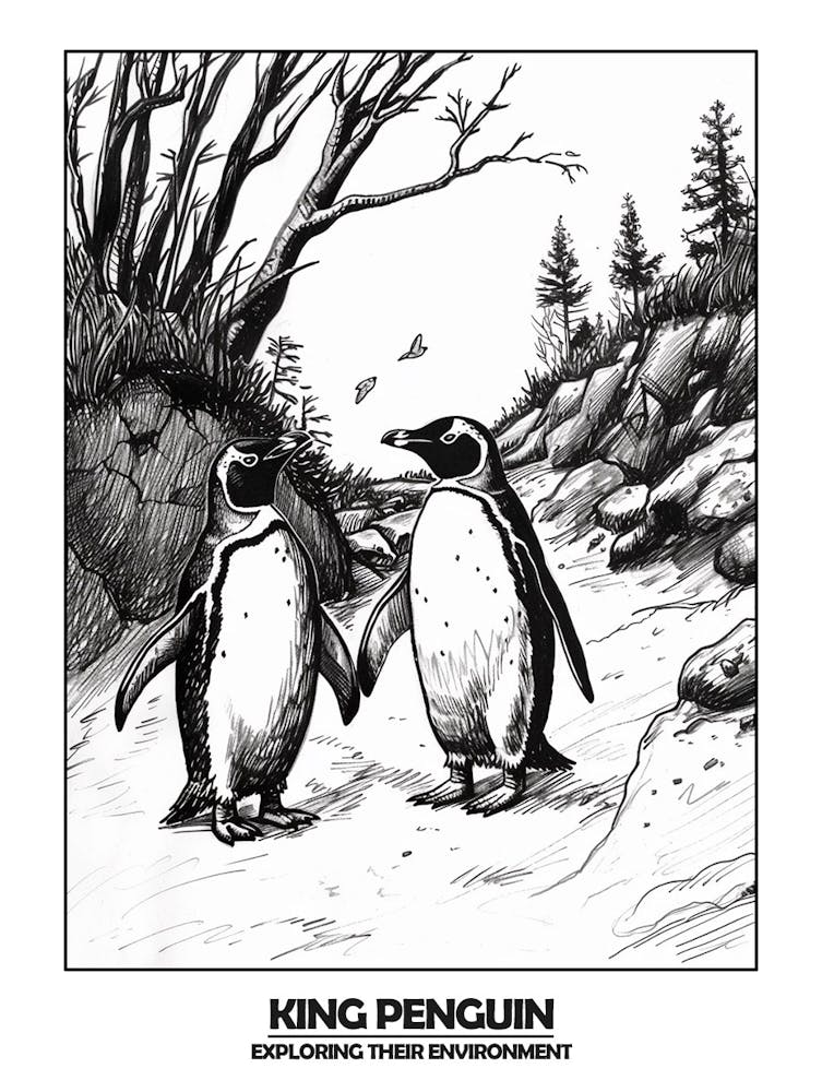 Penguin Exploring Their Environment Poster 5