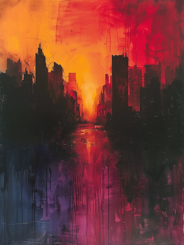 Sunset Over New York City