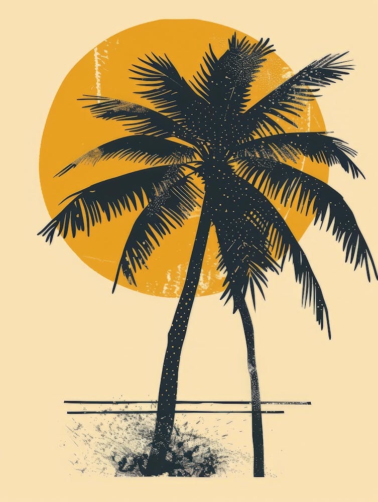 Palm Tree At Sunset 2