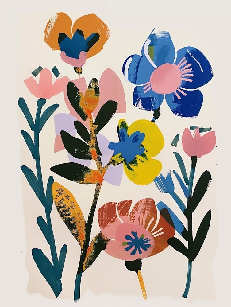 Painted Florals Statice 1