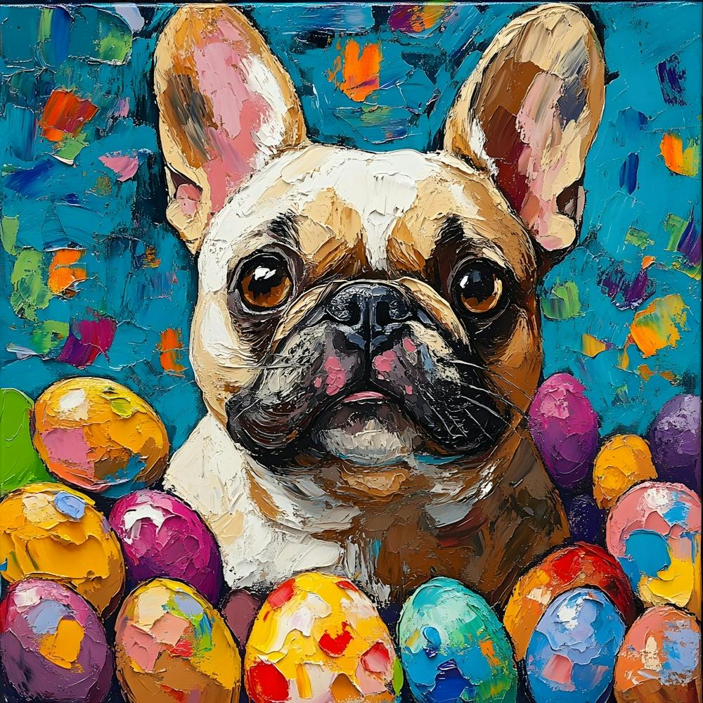 French Bulldog At Easter 3