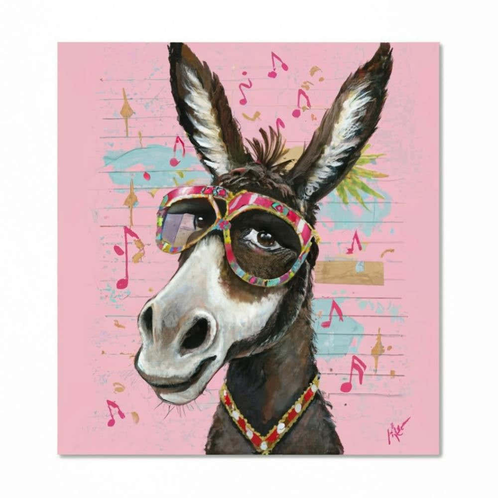 Dapper Donkey Disco Diva Print Art And Wall Art
