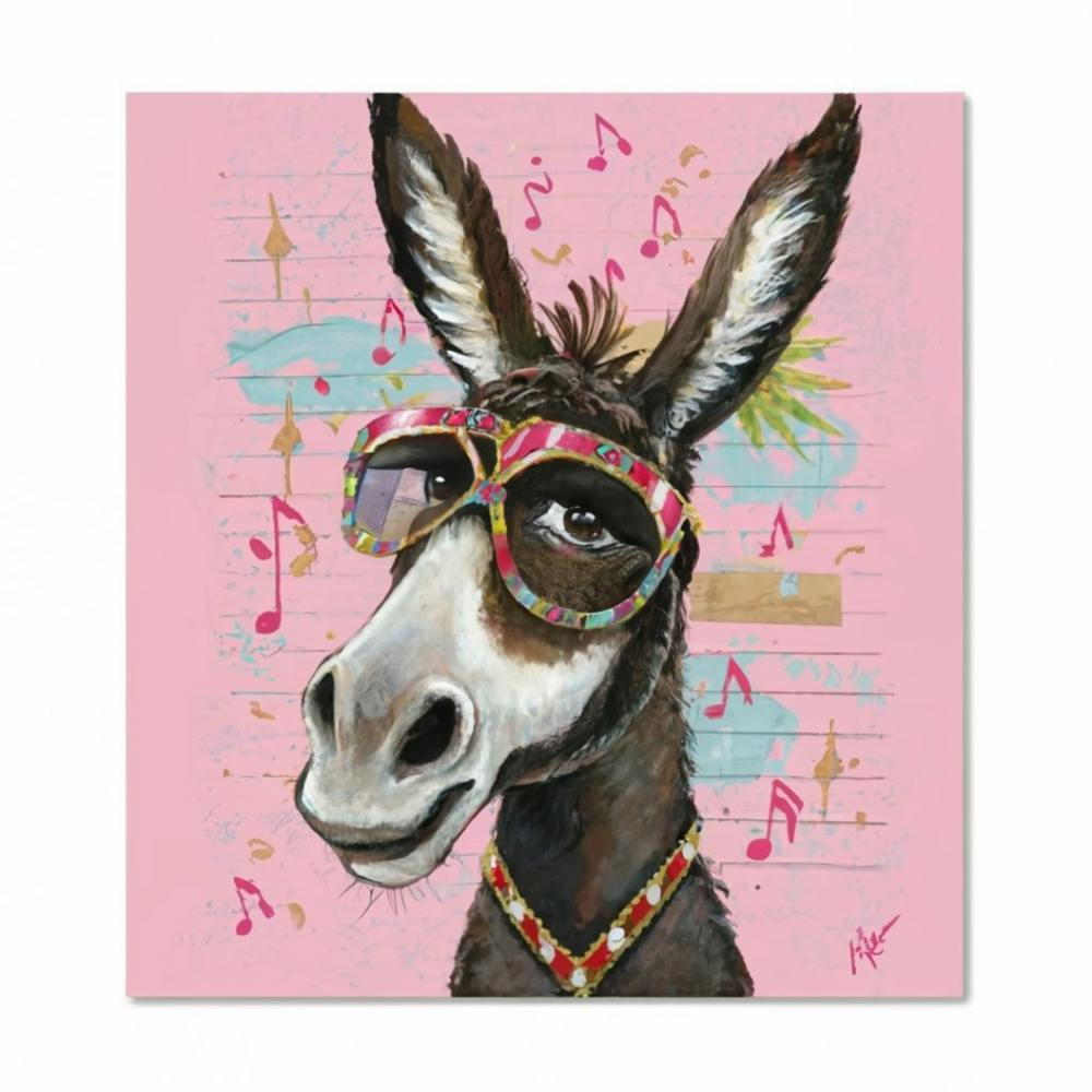 Dapper Donkey Disco Diva Print Art And Wall Art