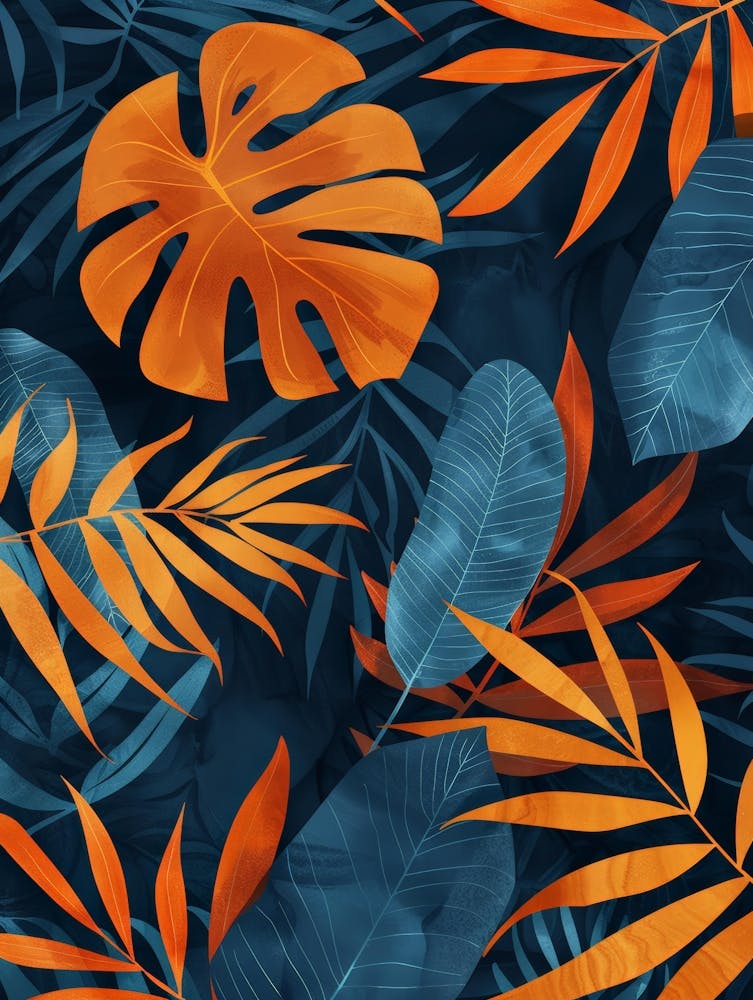 Tropical Leaves Seamless Pattern 6
