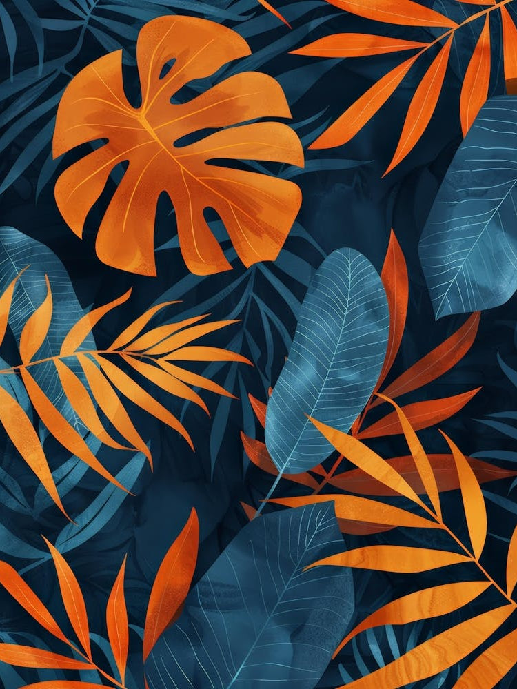 Tropical Leaves Seamless Pattern 6