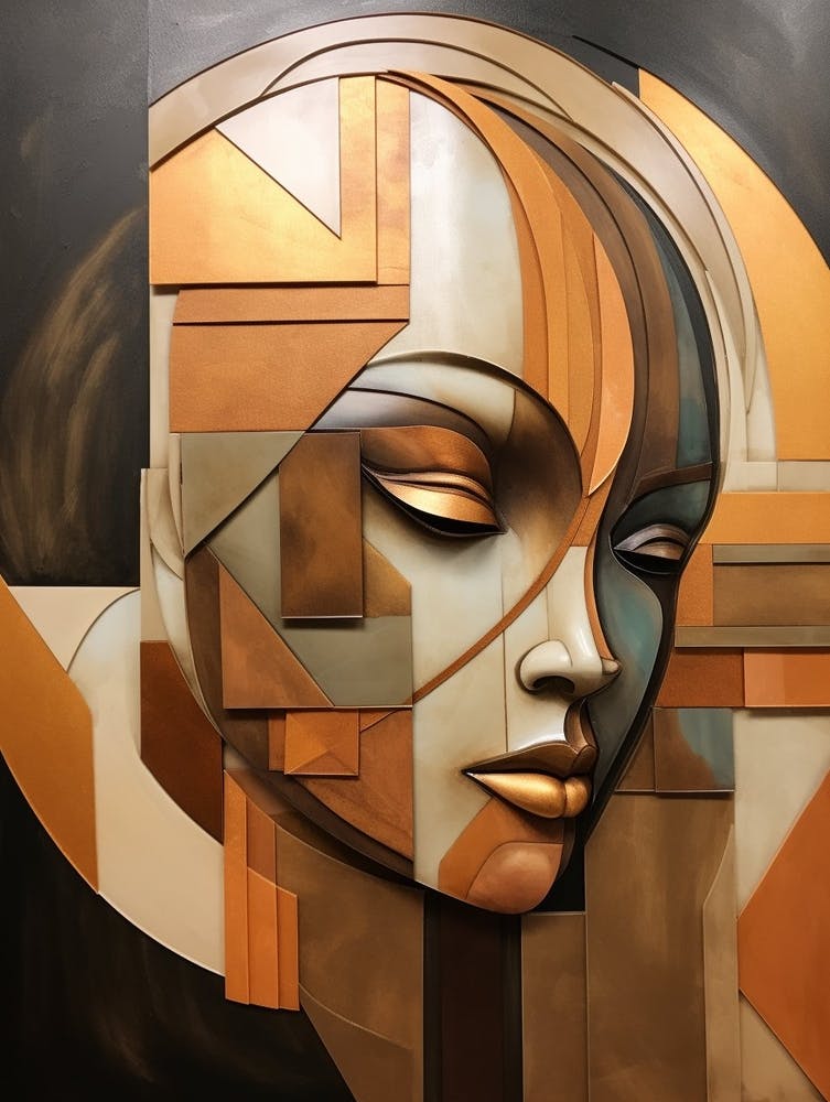 Abstract Geometric Lady Portrait 9