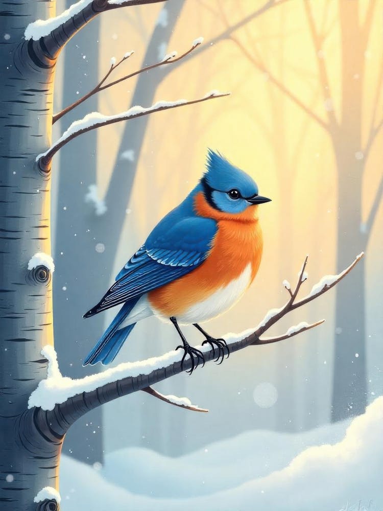 Bluebird In The Snow
