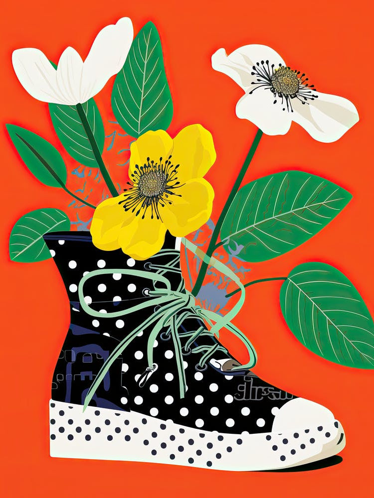 Floral Fusion: Blooms on Trendy Sneakers 2