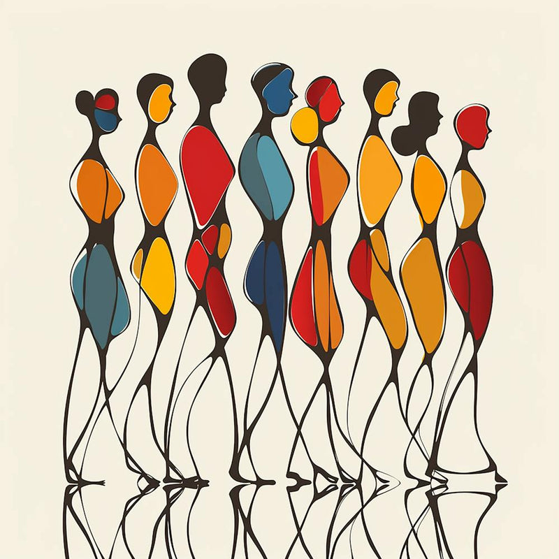 Line Of People 1 - city wall art, colorful wall art, home decor, minimal art, modern wall art, wall art, wall decoration, wall print colourful wall art, decor wall art, digital art, digital art download, interior wall art, downloadable art, eclectic wall,