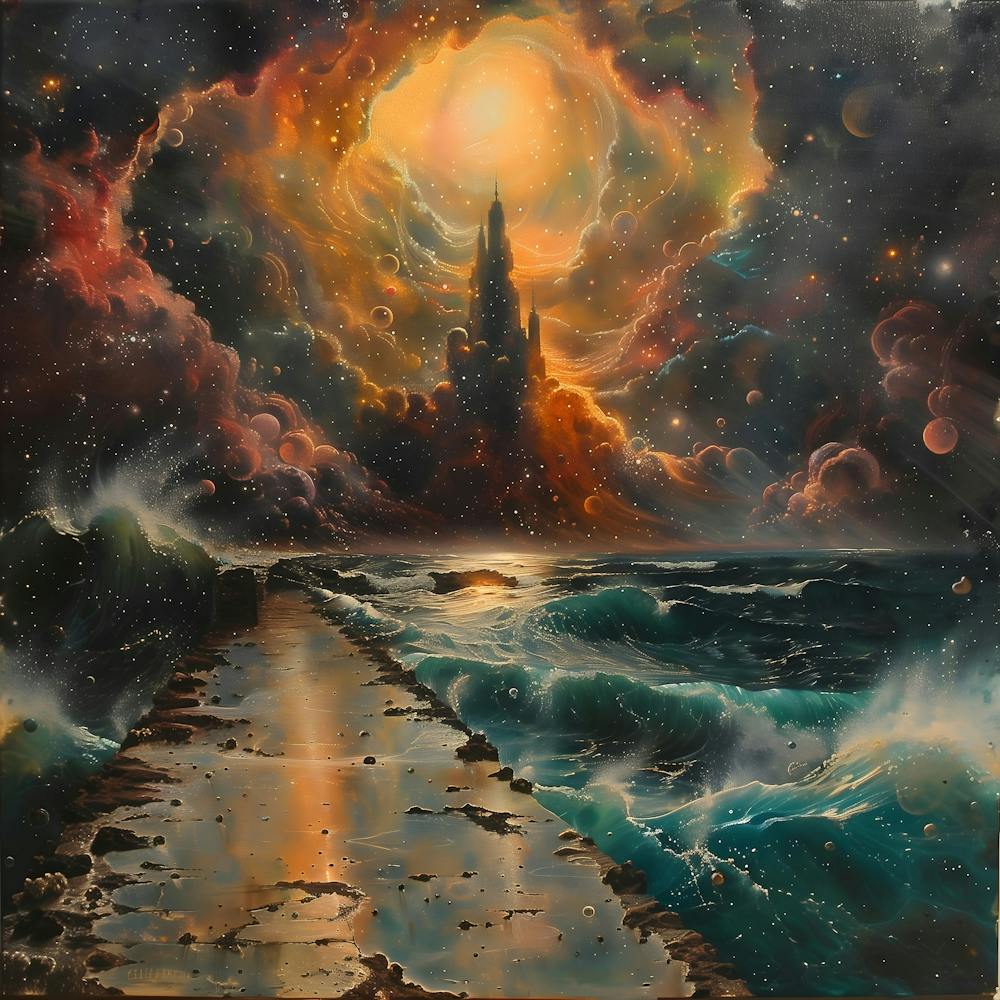 Shining Light From The Seaside, Impressionism And Surrealism