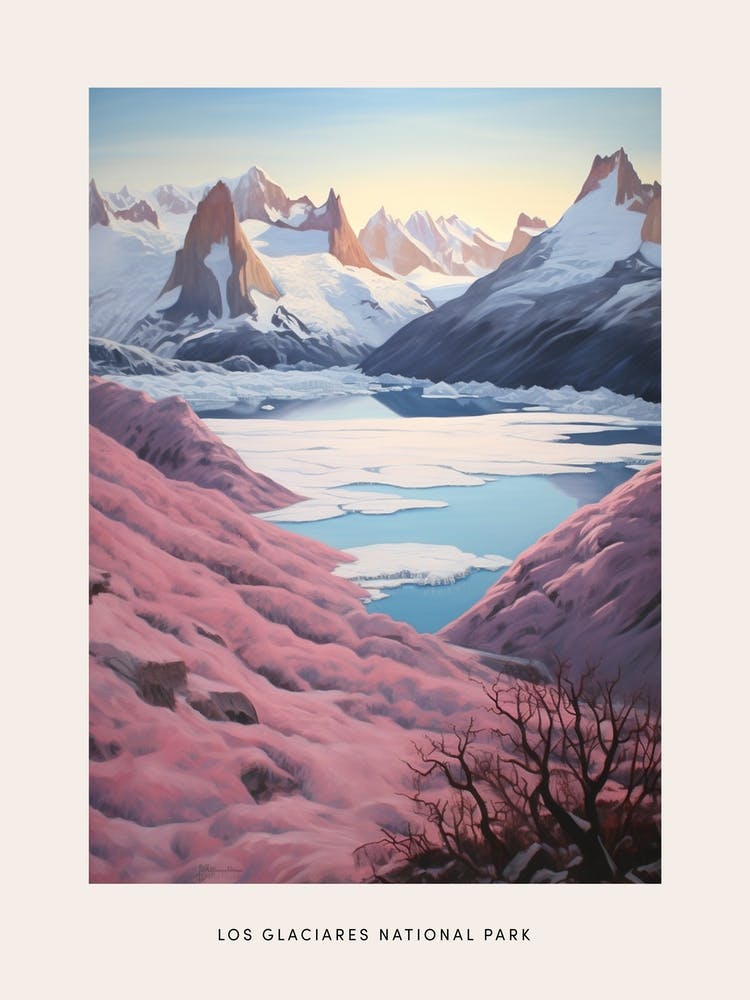 Dreamy Winter National Park Poster  Los Glaciares National Park Argentina 4