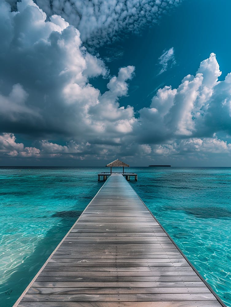 Pier In The Maldives