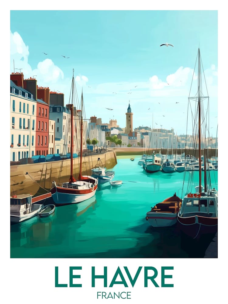 Affiche de voyage Le Havre