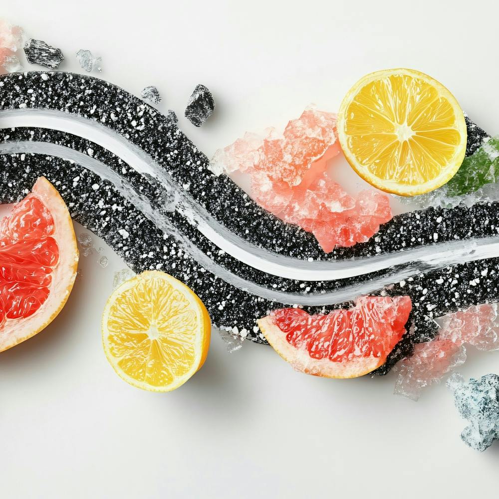 Draufsicht Auf Goji-Beeren Und Grapefruits