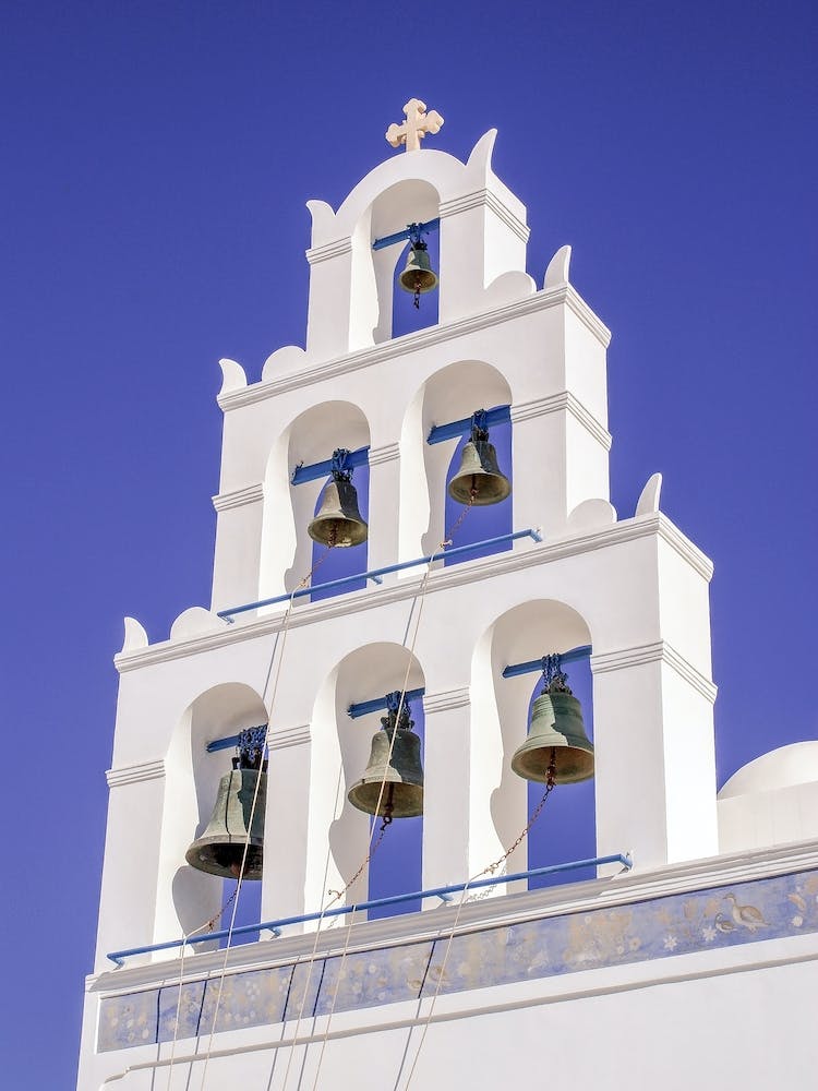 Bell Tower Of Santorini Greece