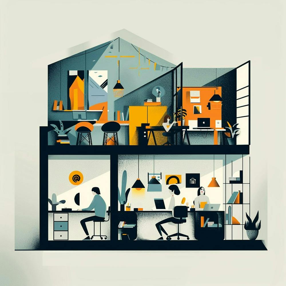 Illustration Of A Home Office