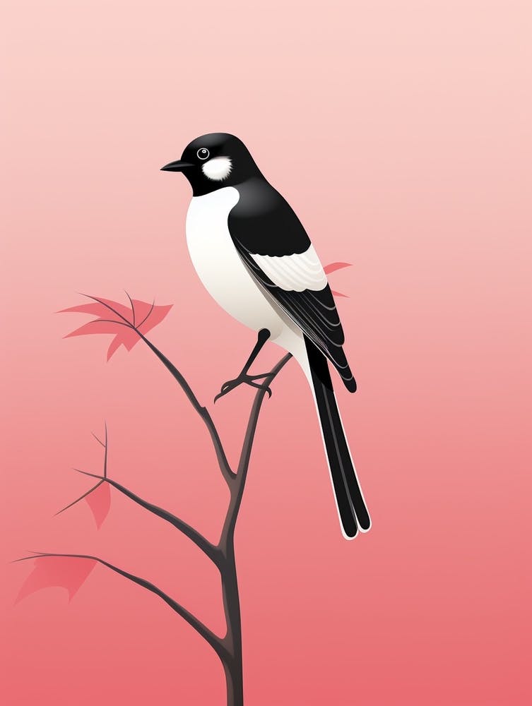Minimalist Magpie 4 Illustration